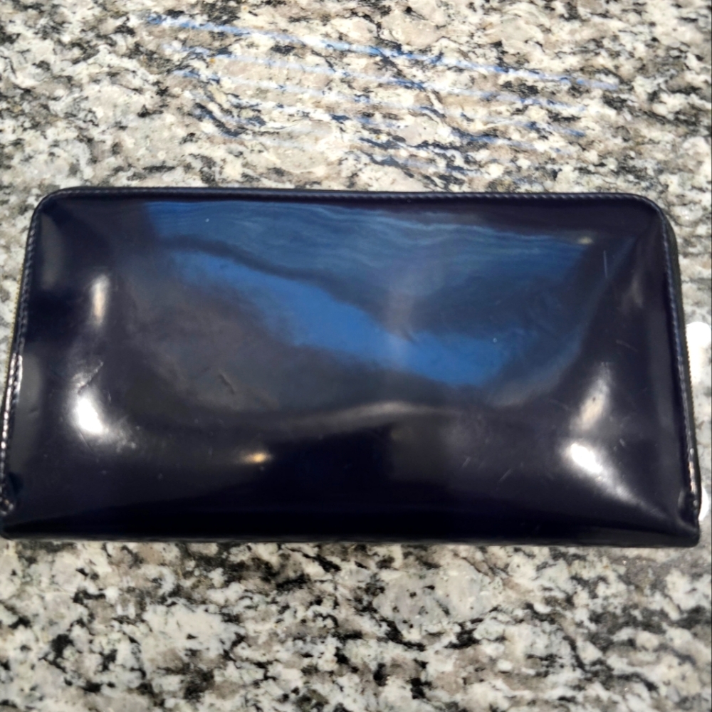 Celine Navy Blue Patent Wallet